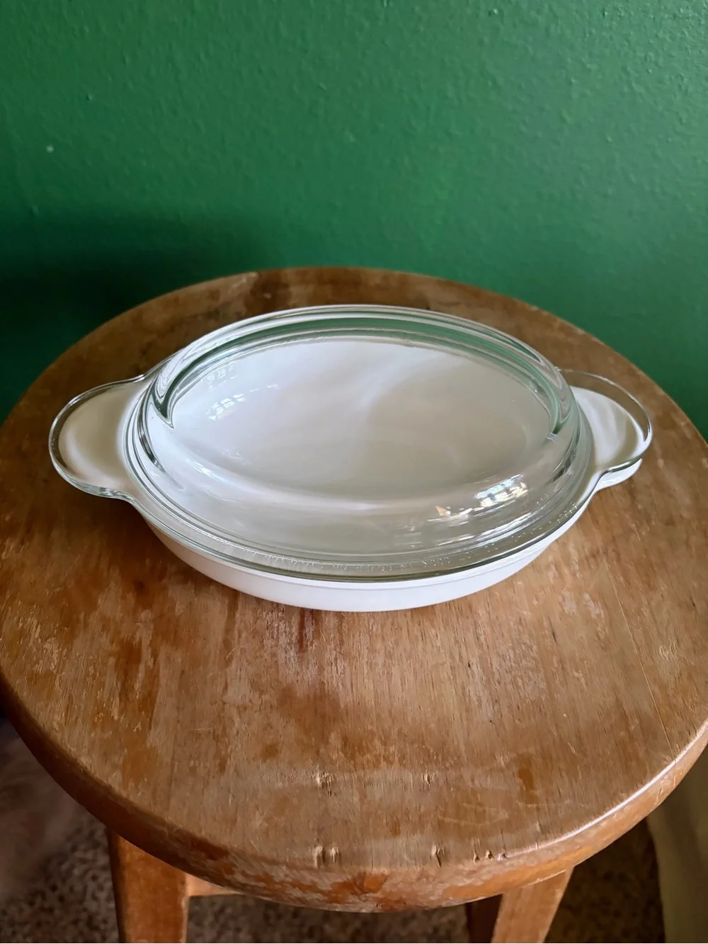 Pyrex Visions mini Casserole Dish V-14-B in White w/ Lid